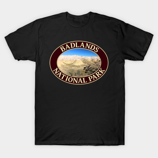 Yellow Mounds at Badlands National Park in South Dakota T-Shirt by GentleSeas